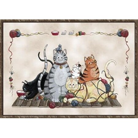 Associated Weavers Custom Printed Rugs GRANNYSCATS Grannys Cats Rug GRANNY SCATS